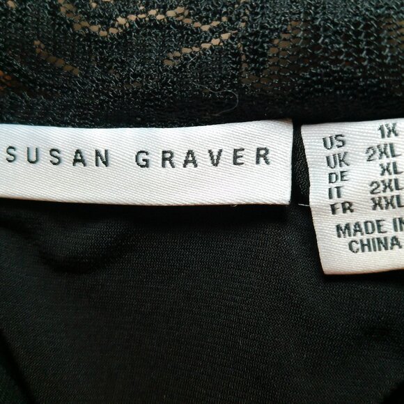 Susan Graver Black Sleeveless Pullover Blouse Women’s Size 1X - Picture 6 of 10